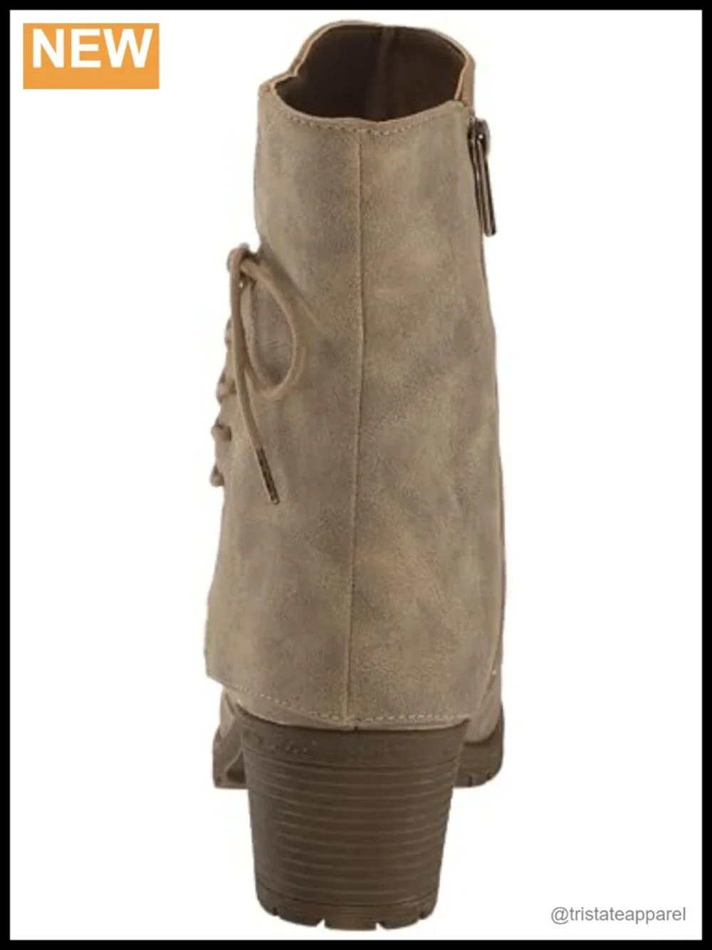 Muk Luks Women's Mid-Calf Fashion Boots Leather Zipper Block Heel Casual Fall